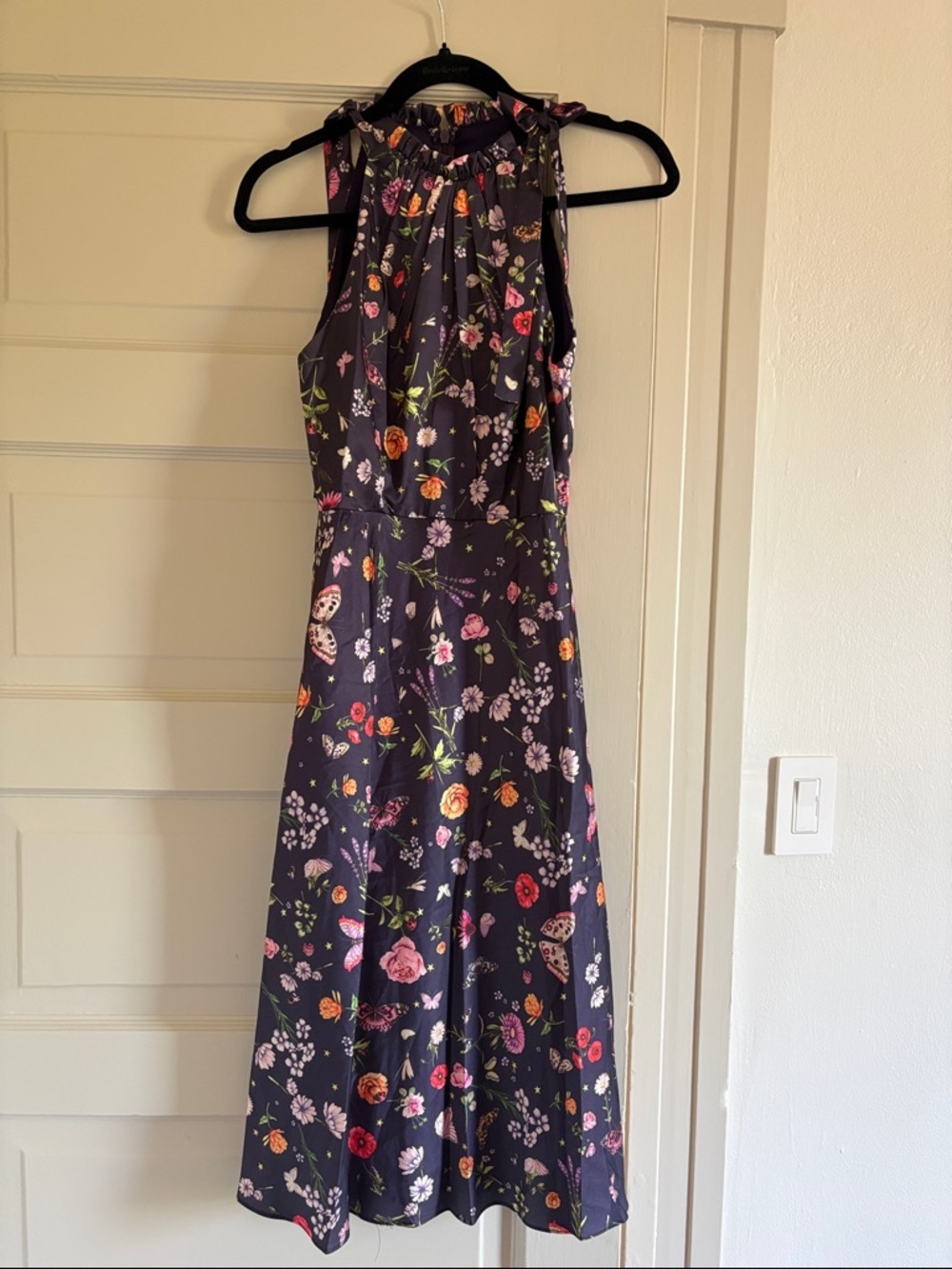 Ieena for Mac Duggal Floral Halter Midi Dress - size 0